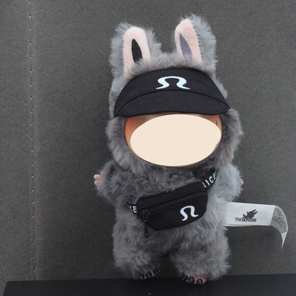 Labubu 4inch bag charm clothes outfits - lulu logo hat & bag- 0623H04 & 0623B95 - Picture 1 of 3